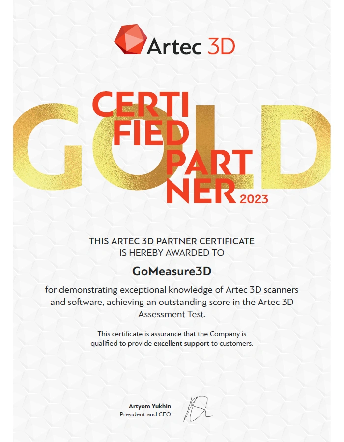 Artec Golden partner