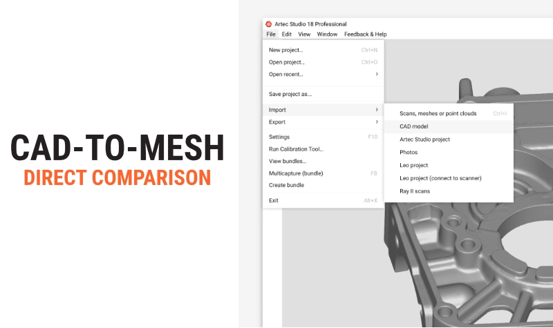 Import SOLIDWORKS Models And Inspect Inside Artec Studio