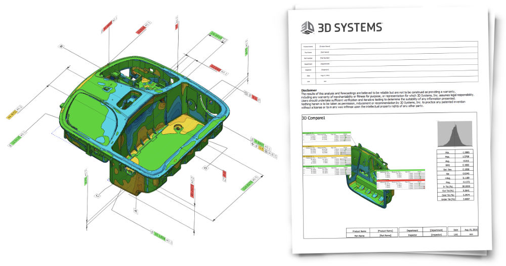 Scan to CAD and GD&T report