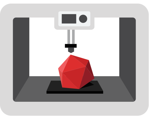 graphic of 3d printer