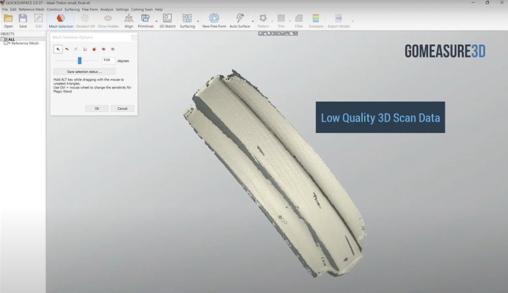 How Do I Reverse Engineer A Part Using Low-Quality 3D Scan Data?