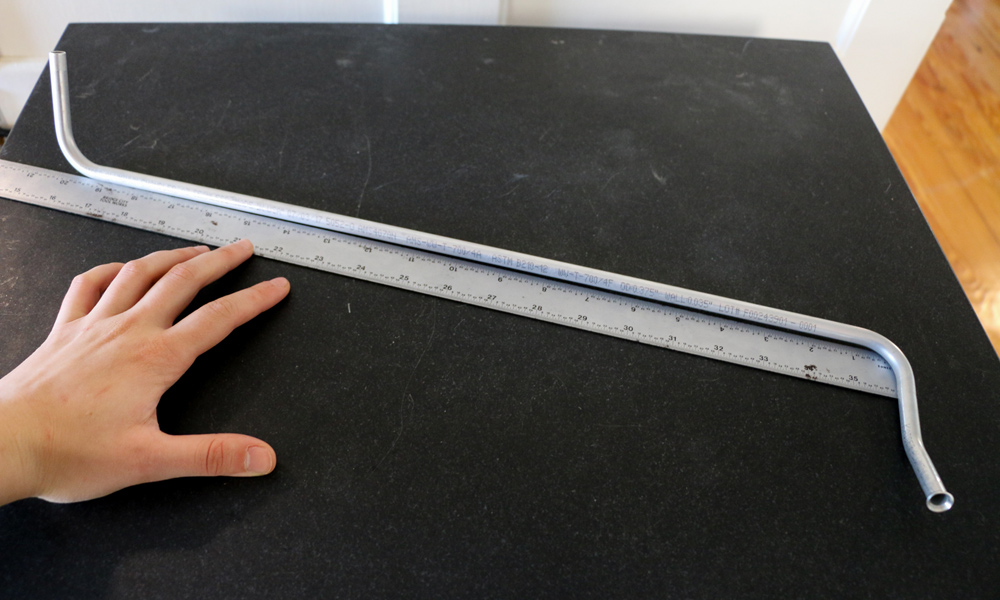 bar with ruler measurement