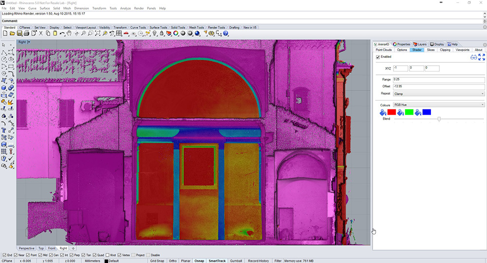 Veesus point clouds for Rhino highlight