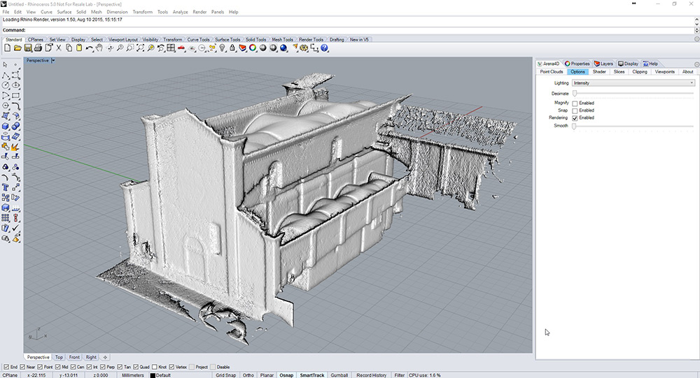 Veesus point clouds for Rhino lighting